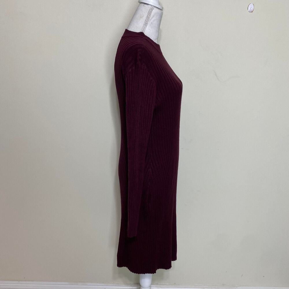 Skinnygirl Limelight MockNeck Keyhole Sweater Dress Women's Sexy Maroon, Medium - Picture 5 of 14